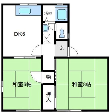 ヒルトップハウスB棟の物件間取画像